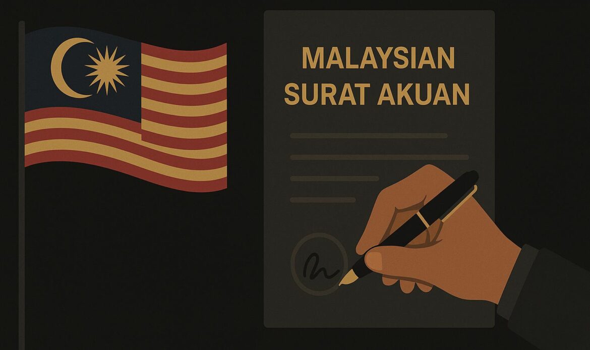 Signing a Malaysian Surat Akuan in Australia